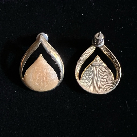 VINTAGE ENAMEL EARRINGS - Picture 2 of 2